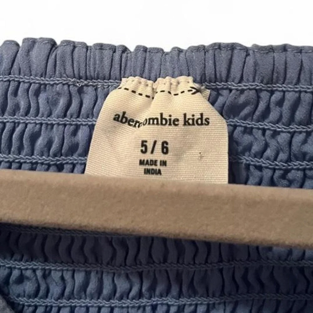 Abercrombie & Fitch kids blue dress with puffy sleeves and smocked bodice